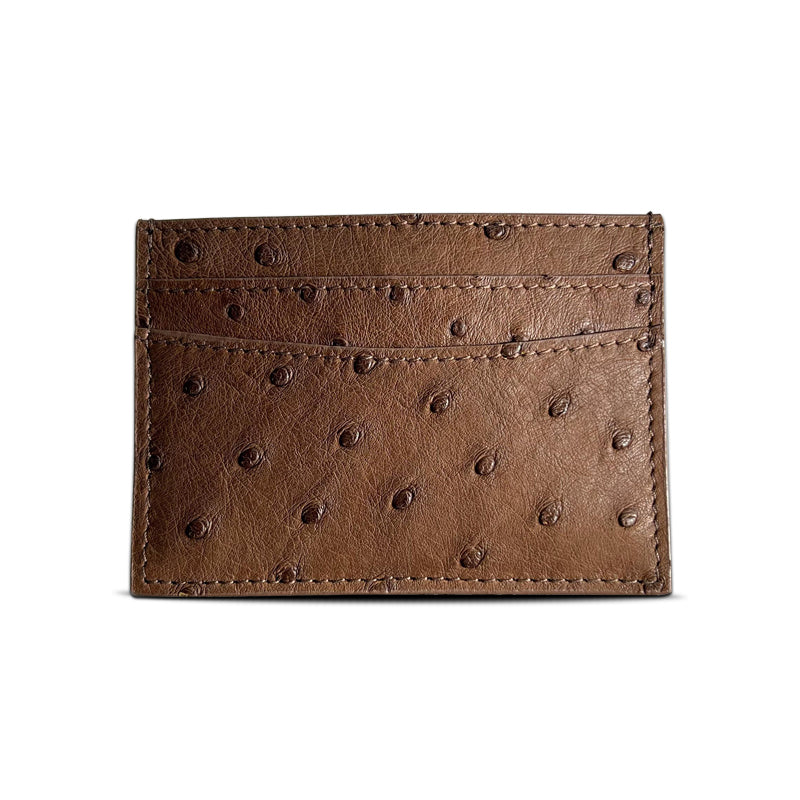 Genuine Ostrich Leather Card Holder