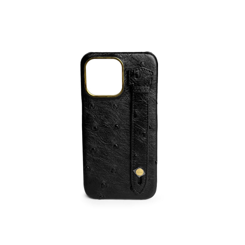 Genuine Ostrich Leather iPhone 15 Pro Max Case